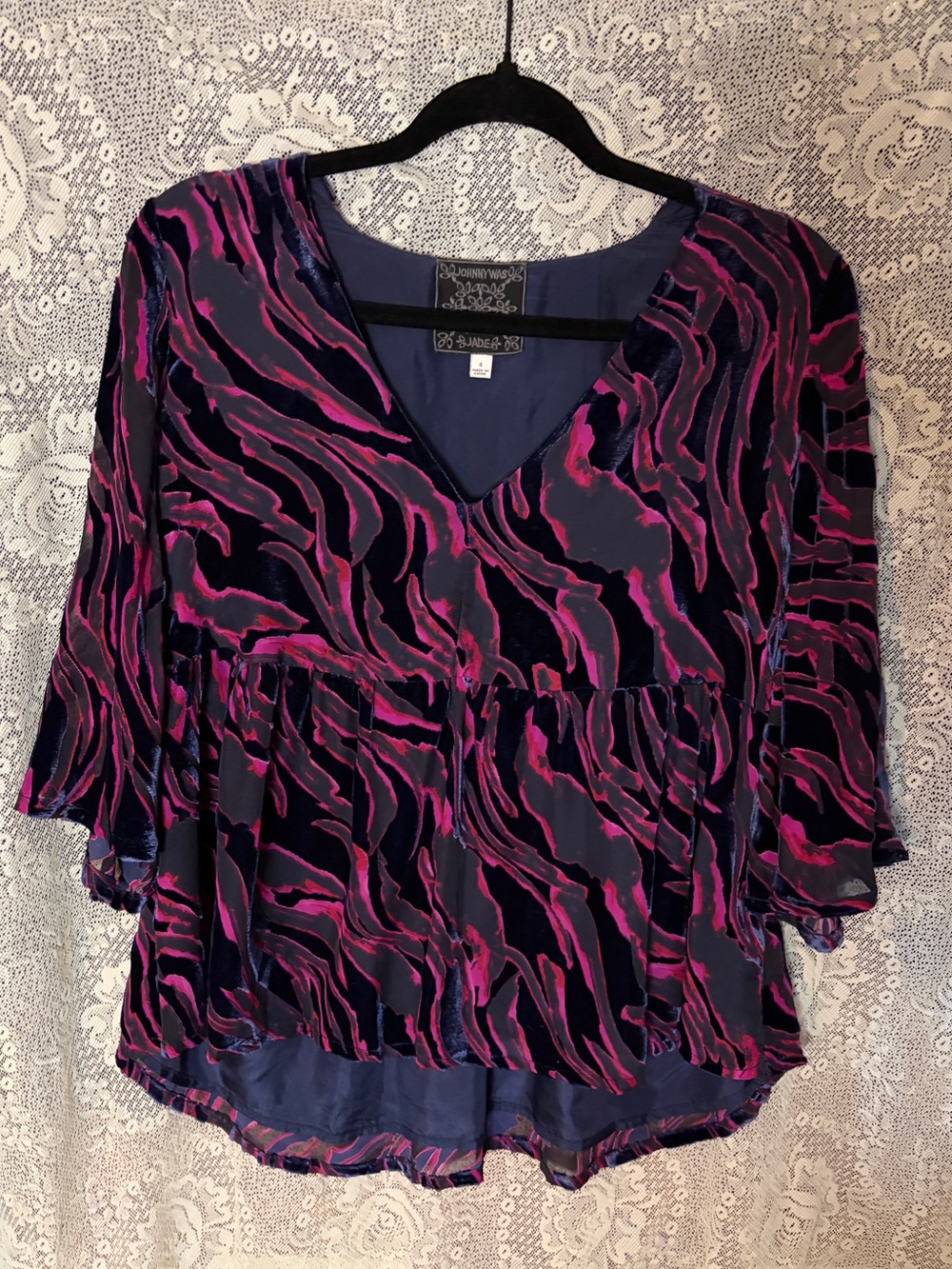 Johnny Was Vibrant Babydoll Top
